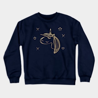 Gold Unicorn Party Crewneck Sweatshirt